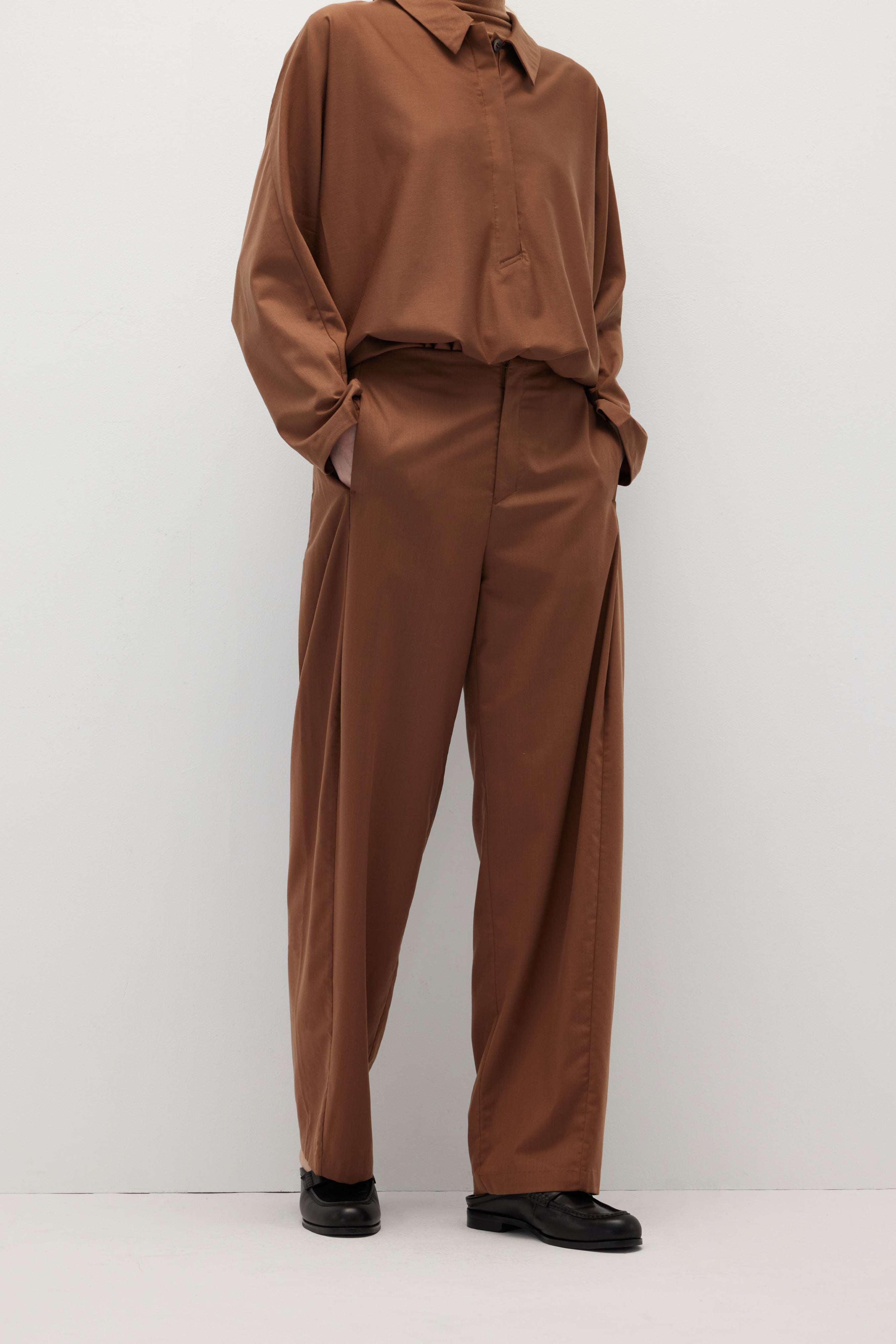 Relaxed Tailoring Tencel Wool Pants