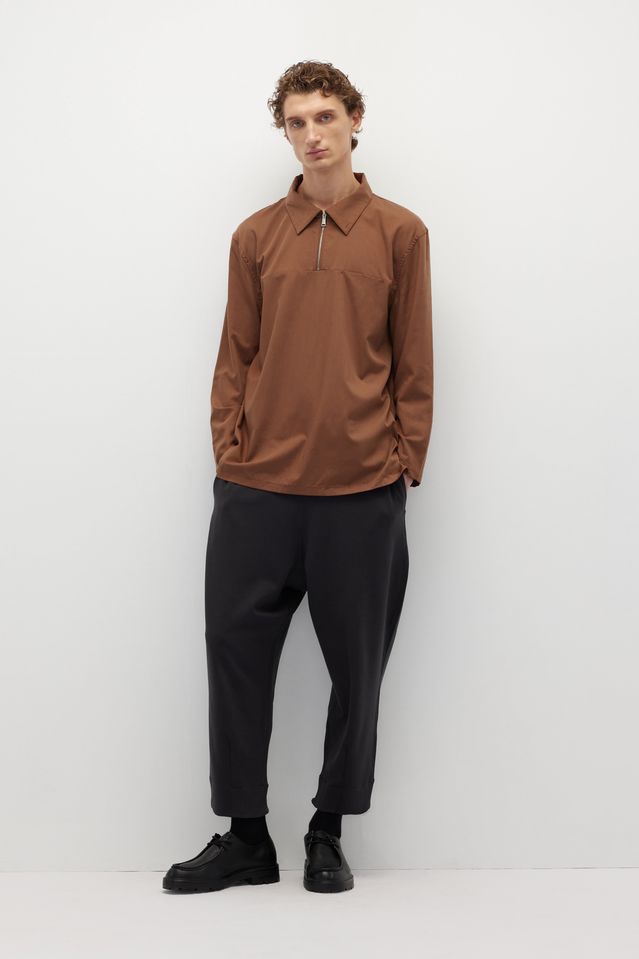 Half-zip Tencel Wool Shirt