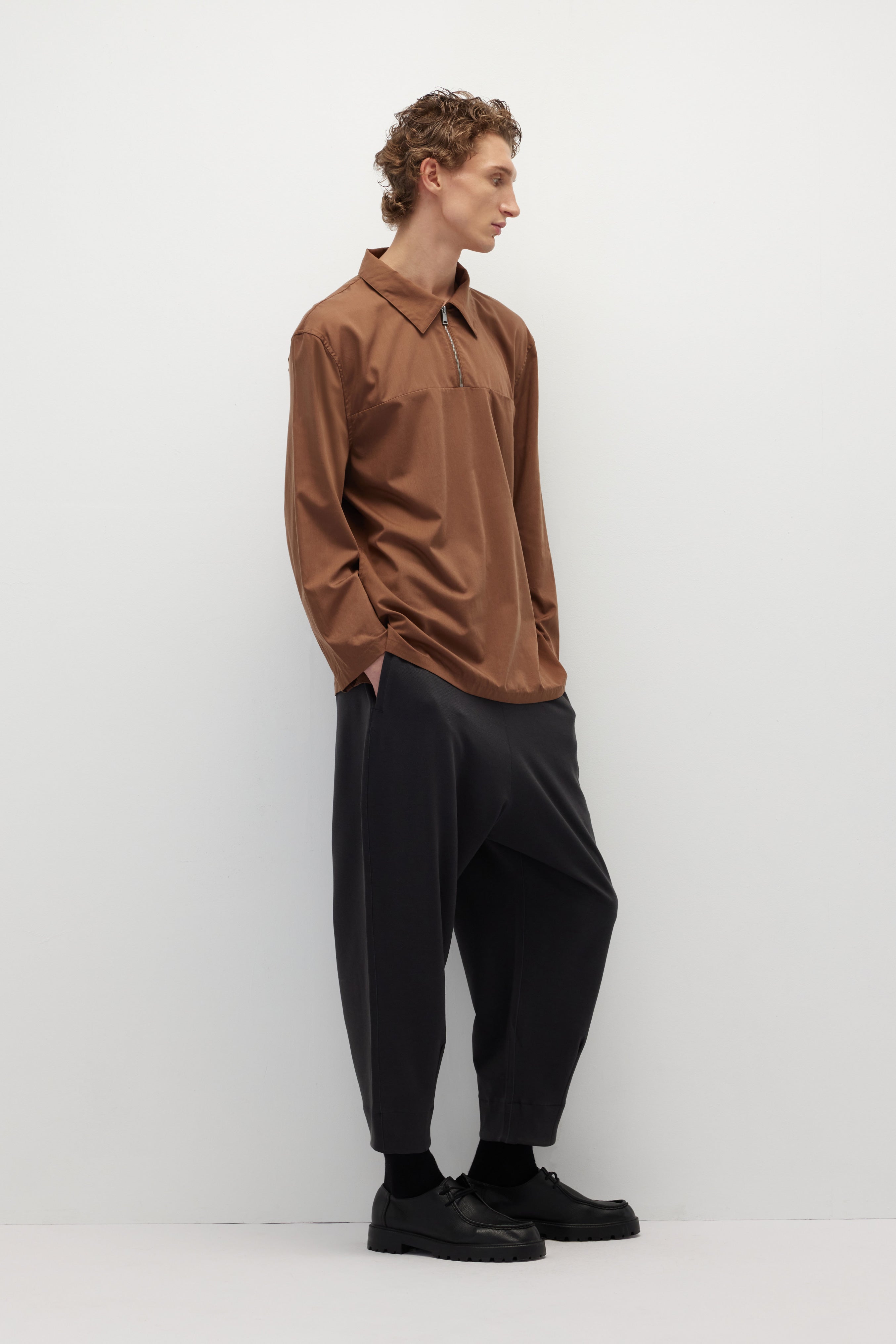 Half-zip Tencel Wool Shirt