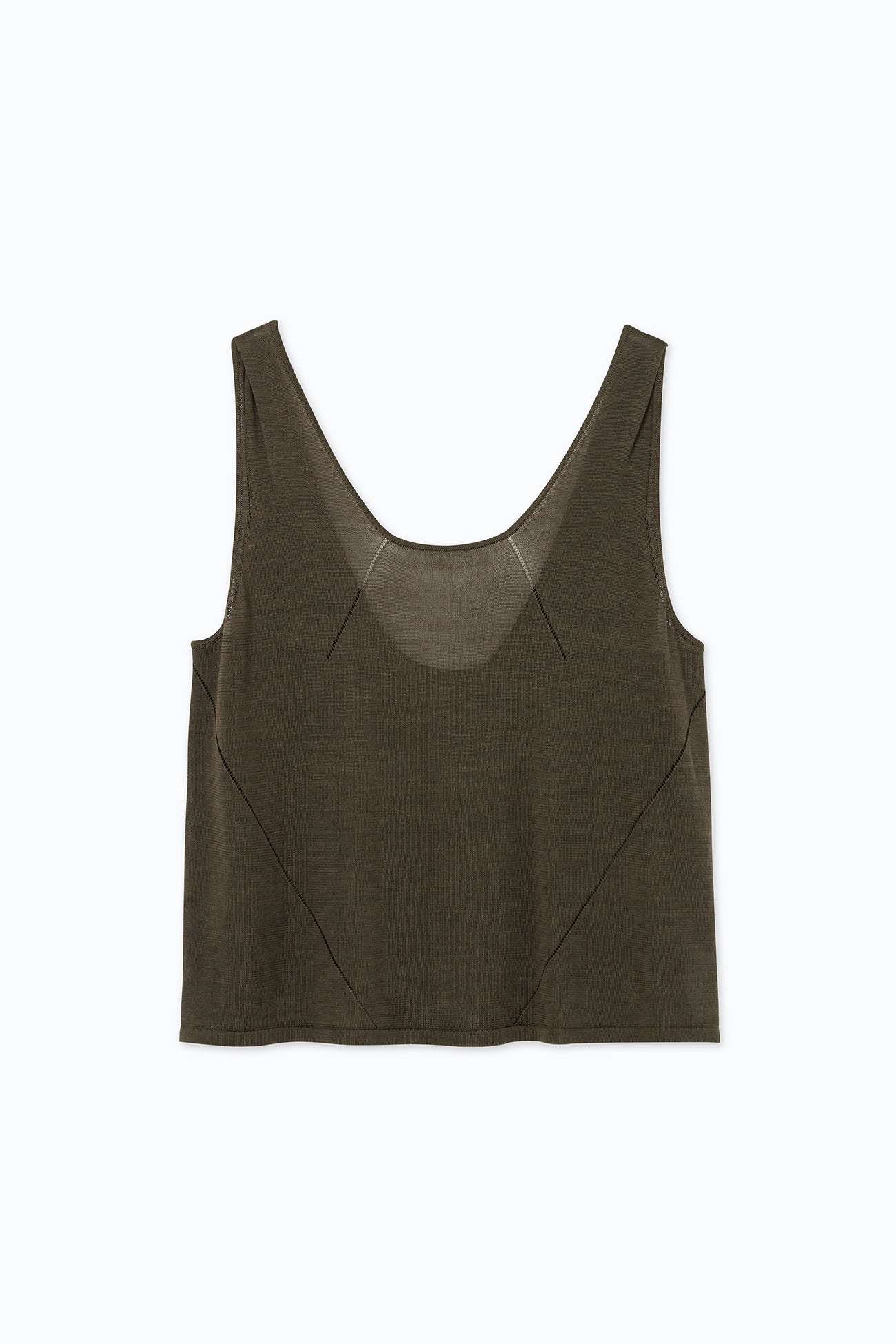 Silk Ramie Pleated Sleeveless Knitted Top