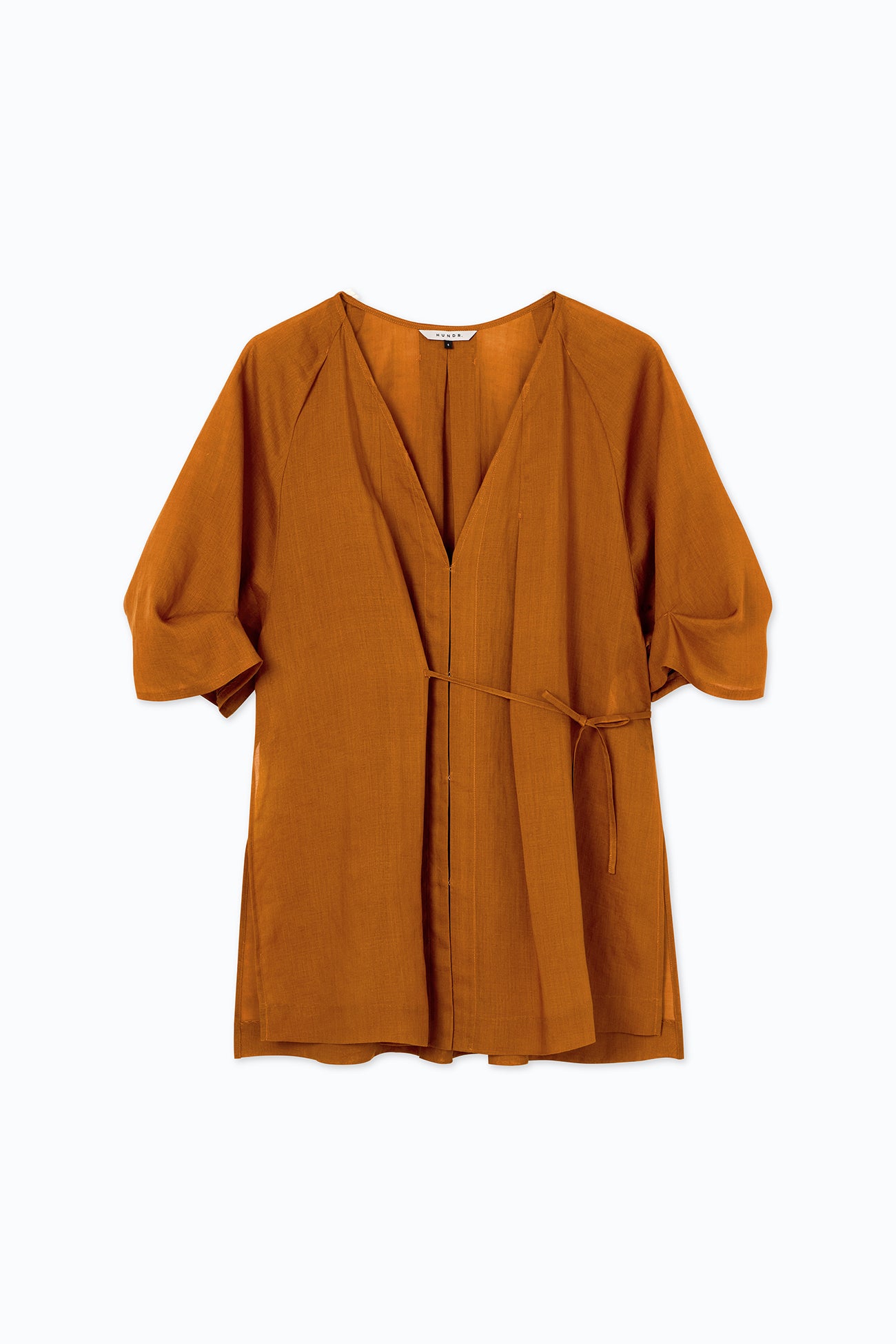 Tencel™ Ramie Pleated Cover-up Shirt